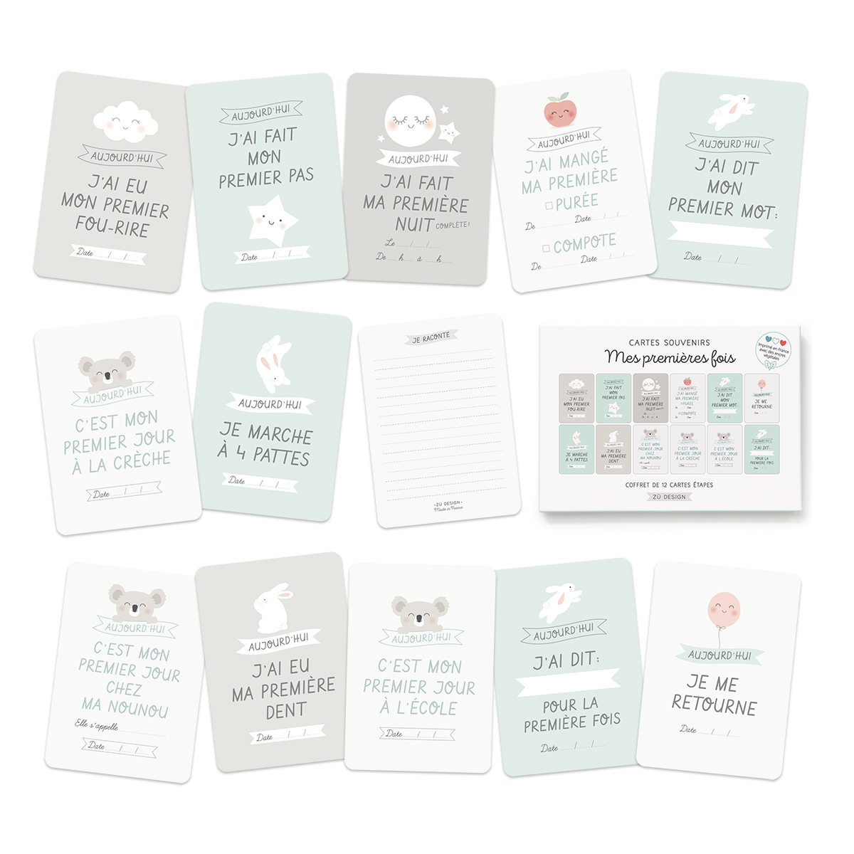 First Time Step Cards For Children Printed In France Zu