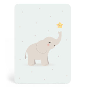 carte éléphant de Zü boutique cadeaux de naissance bébé