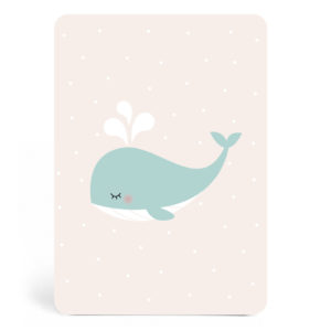 carte baleine bleue de Zü boutique cadeaux de naissance bébé