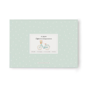 présentation coffret de correspondance de Zü boutique cadeaux de naissance bébé