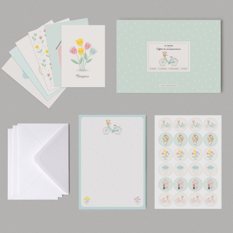 Coffret de correspondance Printemps