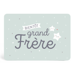 carte bientôt grand frère de Zü boutique cadeaux de naissance bébé