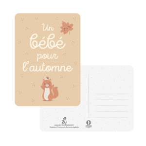 Carte un bébé pour l&rsquo;automne