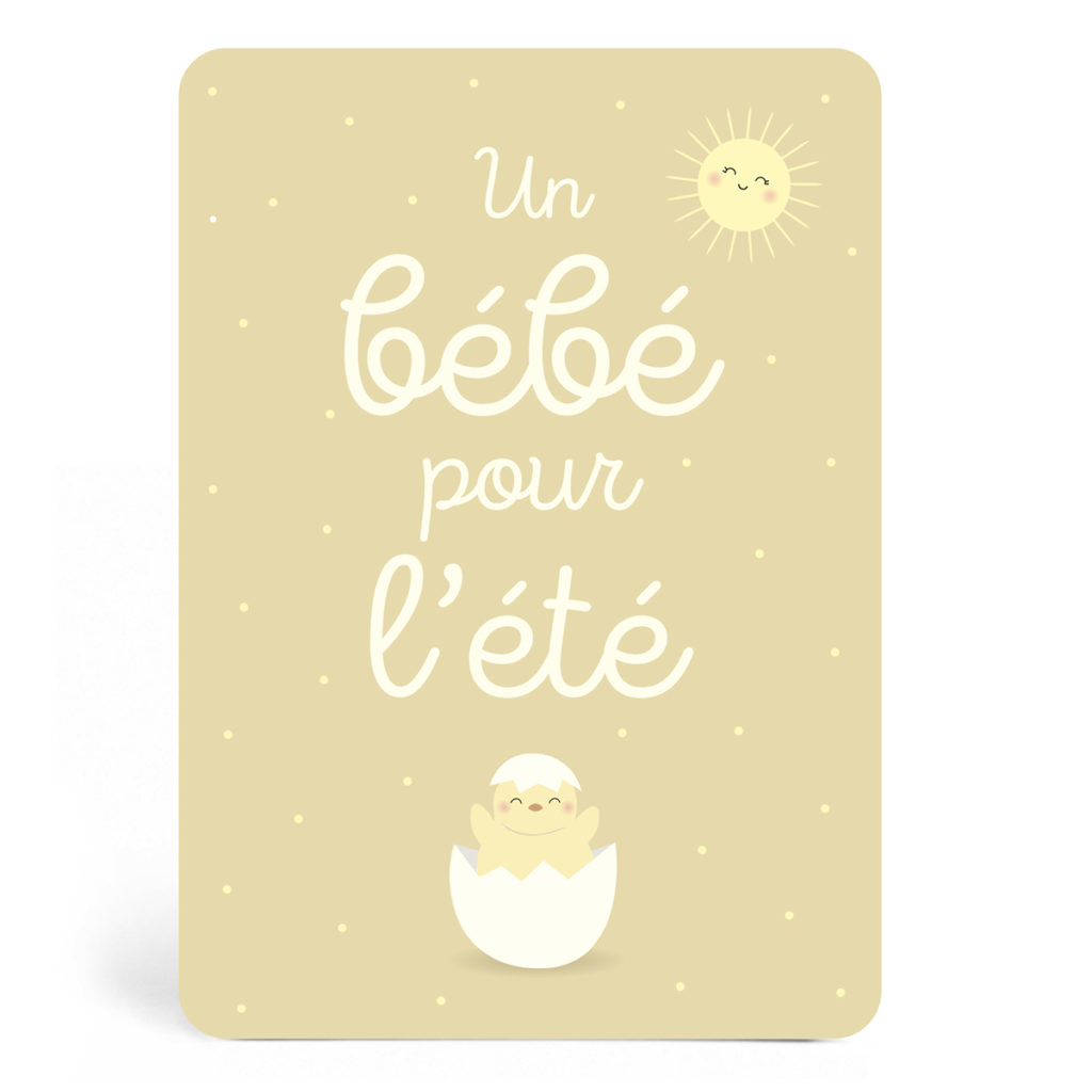 Carte un bébé pour l&rsquo;été