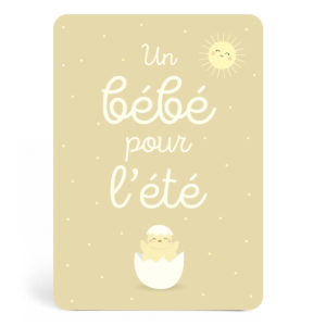 carte un bébé pour l'été de Zü boutique cadeaux de naissance bébé