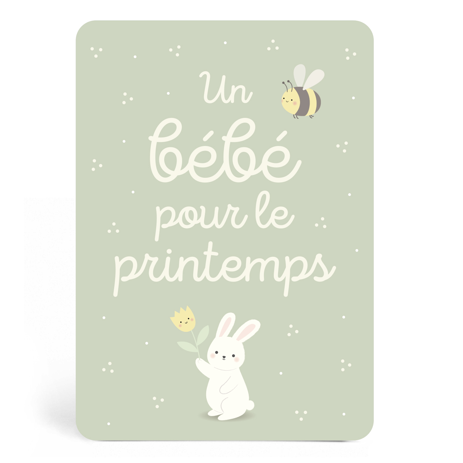 Carte Naissance Bébé Lapin