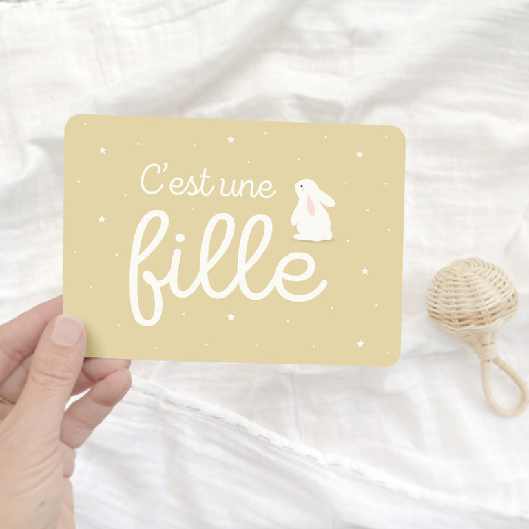 Carte annonce c&rsquo;est une fille