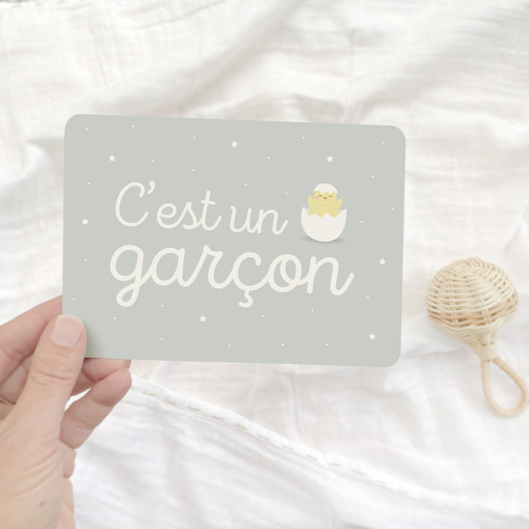 Carte annonce c&rsquo;est un garçon