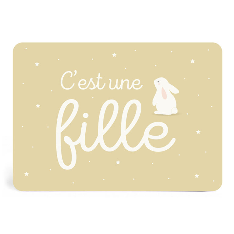 Carte annonce c&rsquo;est une fille