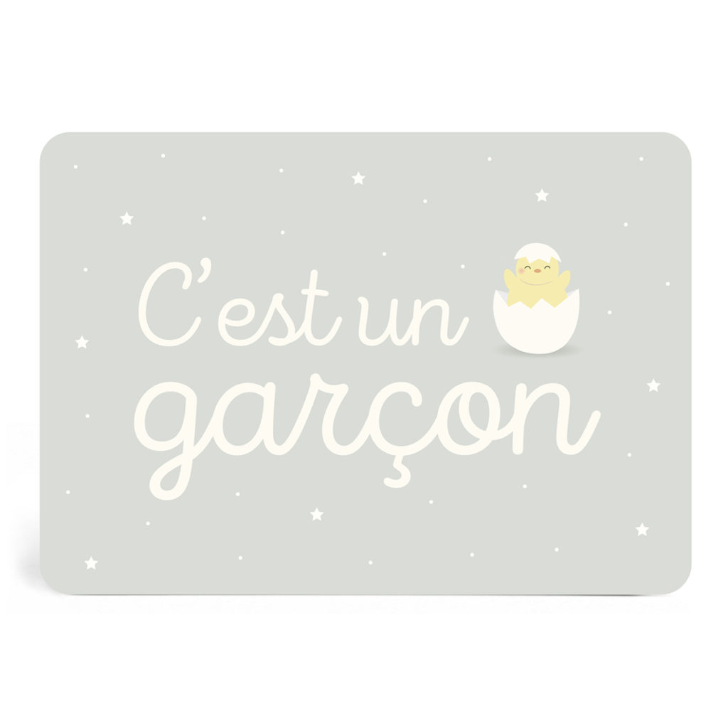 Carte annonce c&rsquo;est un garçon