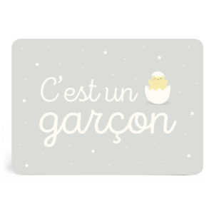 carte c'est un garçcon de Zü boutique cadeaux de naissance bébé