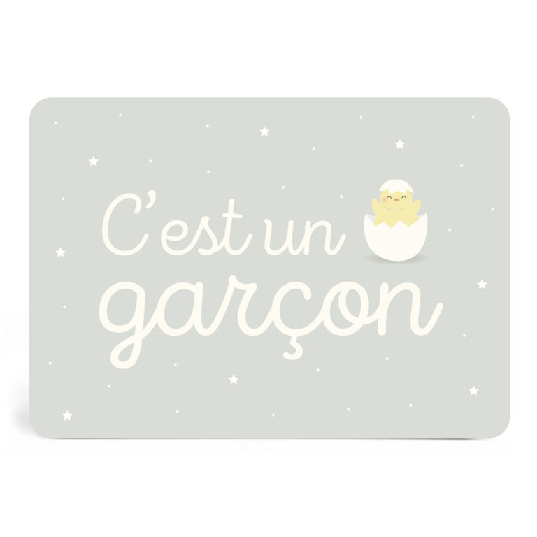 Carte annonce c&rsquo;est un garçon