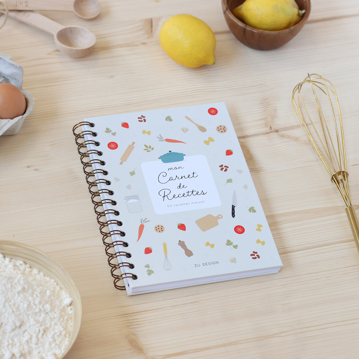 Logbuch-Verlag Grand livre de recettes à remplir DIN A4 beige - carnet de  cuisine à compléter soi-même avec pages blanches - cadeau : :  Fournitures de bureau