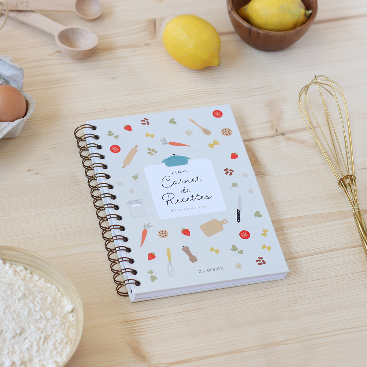 Carnet de recettes sucrées à compléter – Paper and Memories