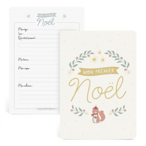 feuille de mon premier noel de Zü boutique cadeaux de naissance bébé
