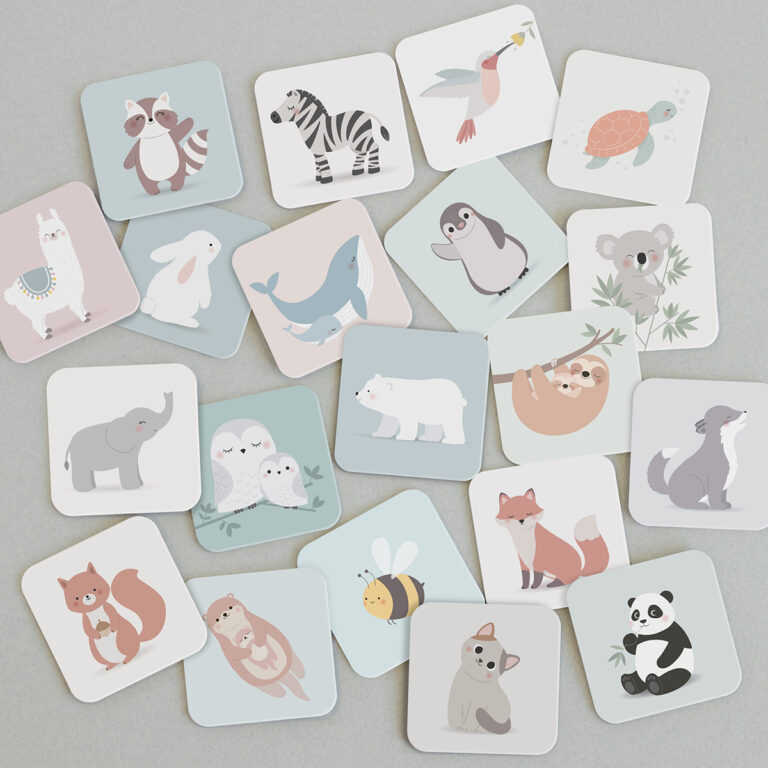 Jeu de mémoire animaux du monde