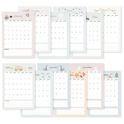 Perpetual Agenda Calendars Made In France Recycled Paper Zu