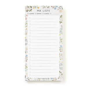 feuille ma liste fleurie de Zü boutique cadeaux de naissance bébé