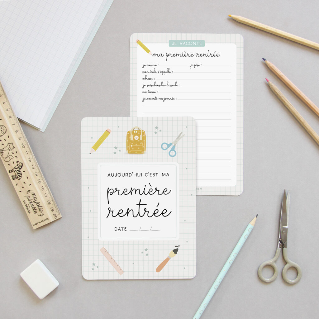 Grande carte Ma première rentrée des cla...