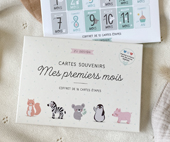 Carte premier mois Zü boutique cadeaux de naissance bébé