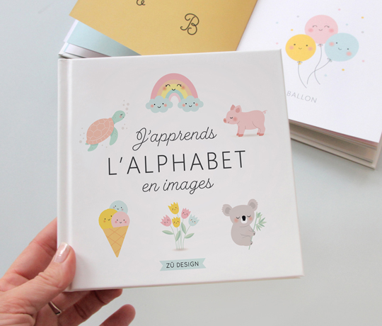 Livre apprend l'alphabet de Zü boutique cadeaux de naissance bébé