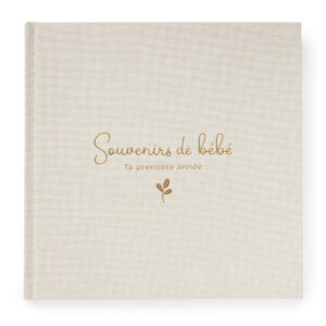 Détails couverture livre souvenirs de bébé de Zü boutique cadeaux de naissance bébé