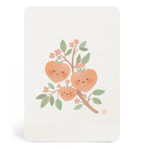 Carte famille pêches Zü boutique cadeaux de naissance bébé