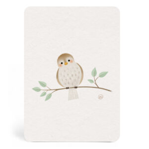 Carte famille moineaux Zü boutique cadeaux de naissance bébé