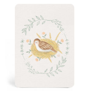 Carte famille moineaux Zü boutique cadeaux de naissance bébé