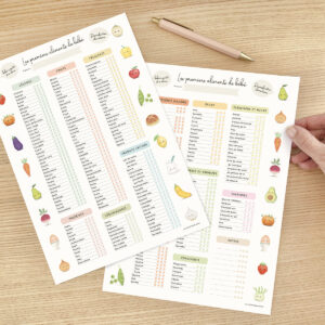 Fiche Premiers aliments de bébé à imprim...