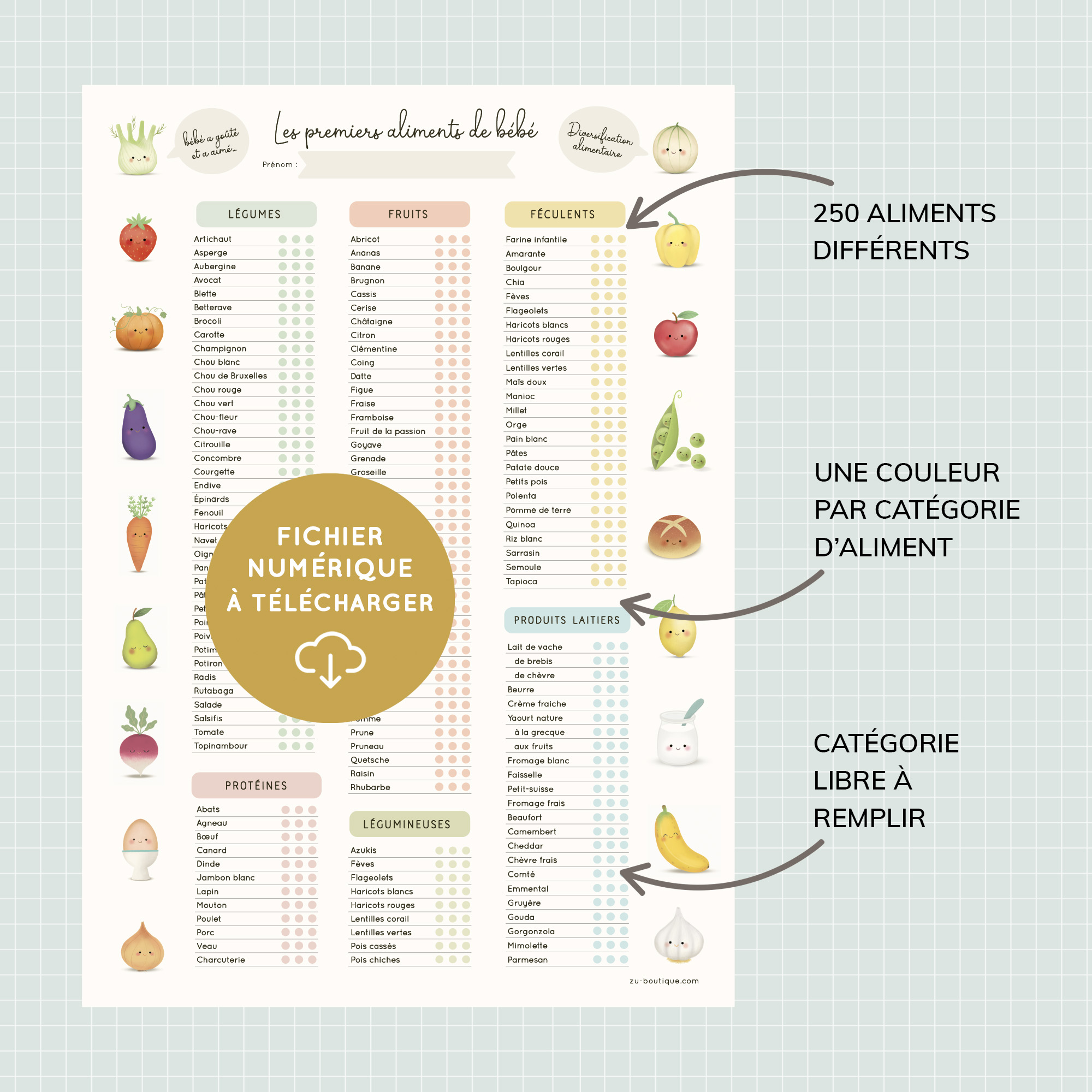 Carnet de diversification alimentaire • Zü - Boutique