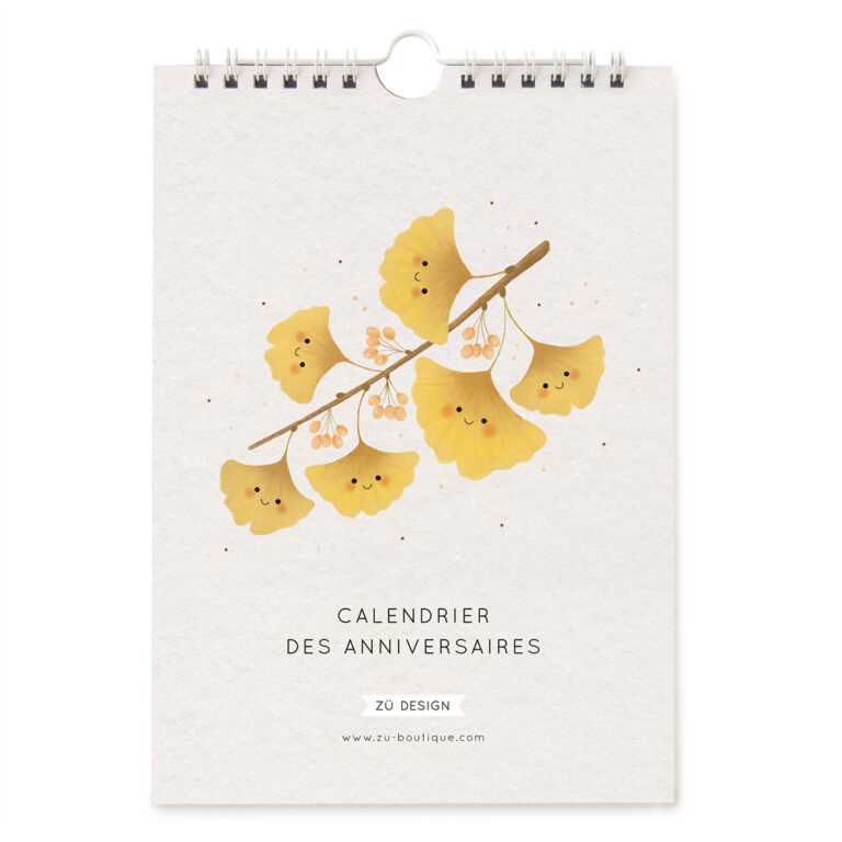 Calendrier des anniversaires ginkgo