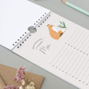 Calendrier des anniversaires ginkgo