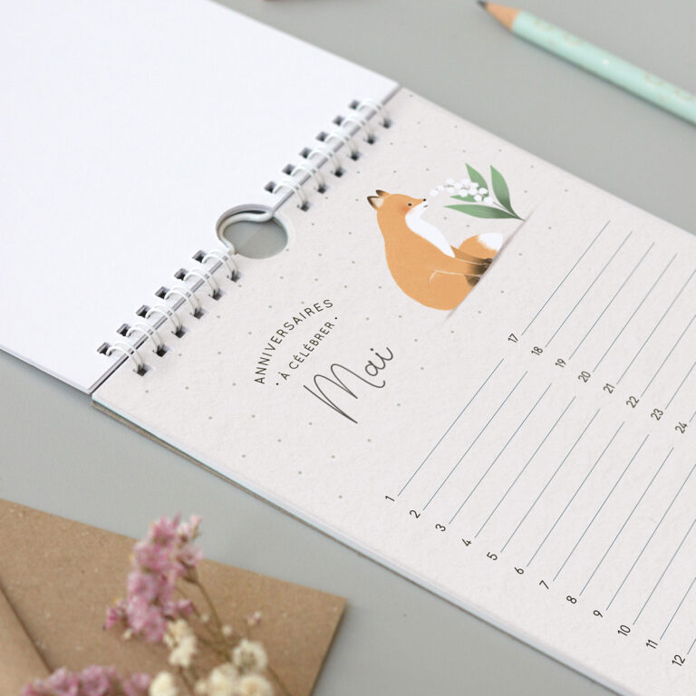 Calendrier des anniversaires ginkgo