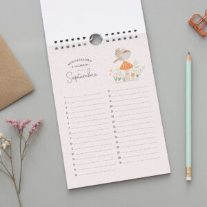 Calendrier des anniversaires ginkgo