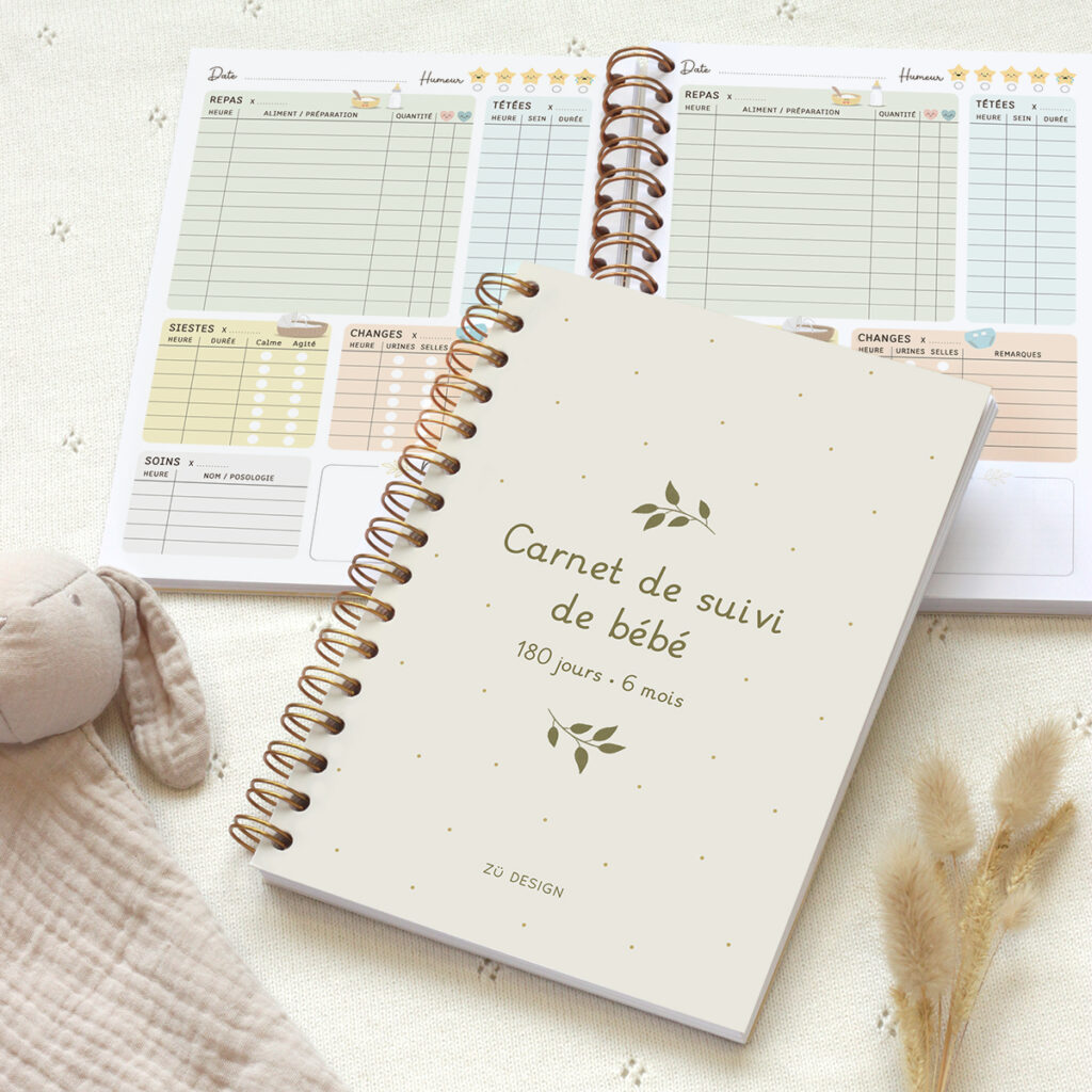 Carnet de suivi de bébé Feuille, période...
