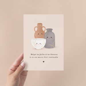 Carte mot doux Kintsugi