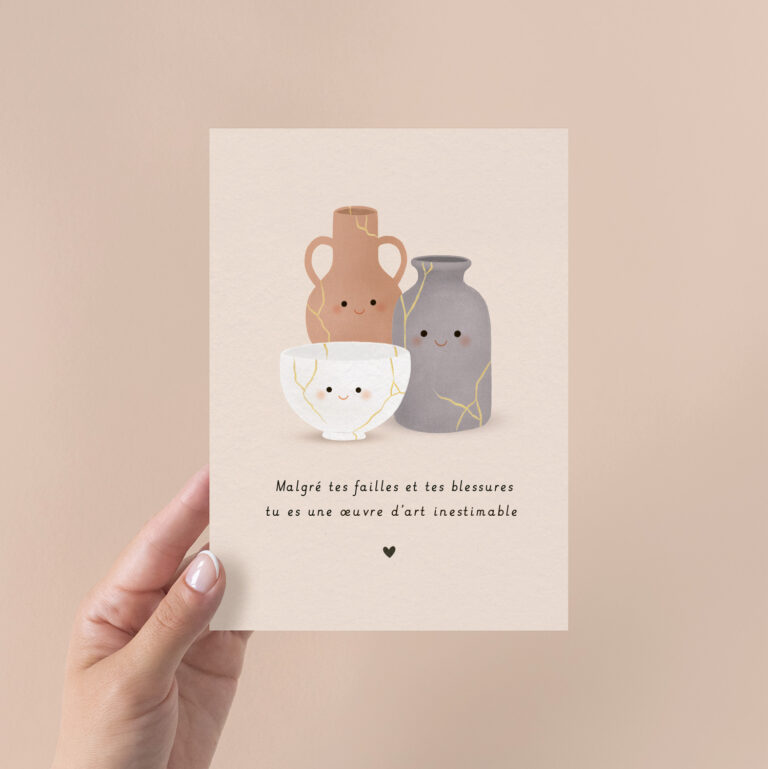 Carte mot doux Kintsugi