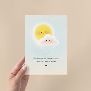 Carte mot doux Soleil