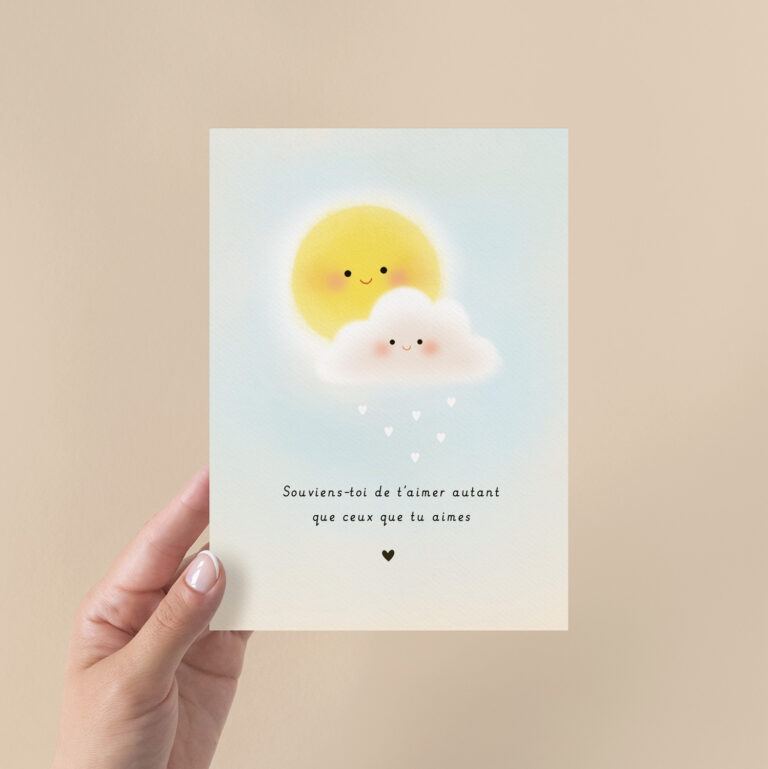 Carte mot doux Soleil