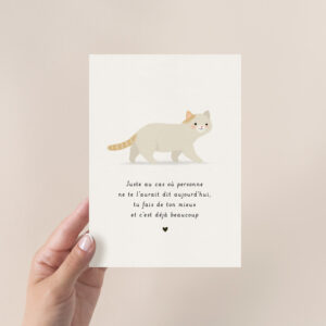Carte mot doux Chat