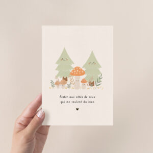 Carte mot doux Forêt