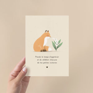 Carte mot doux Renard