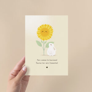 Carte mot doux Tournesol