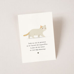 Carte mot doux Chat