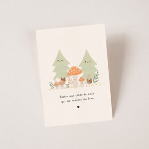 Carte mot doux Forêt