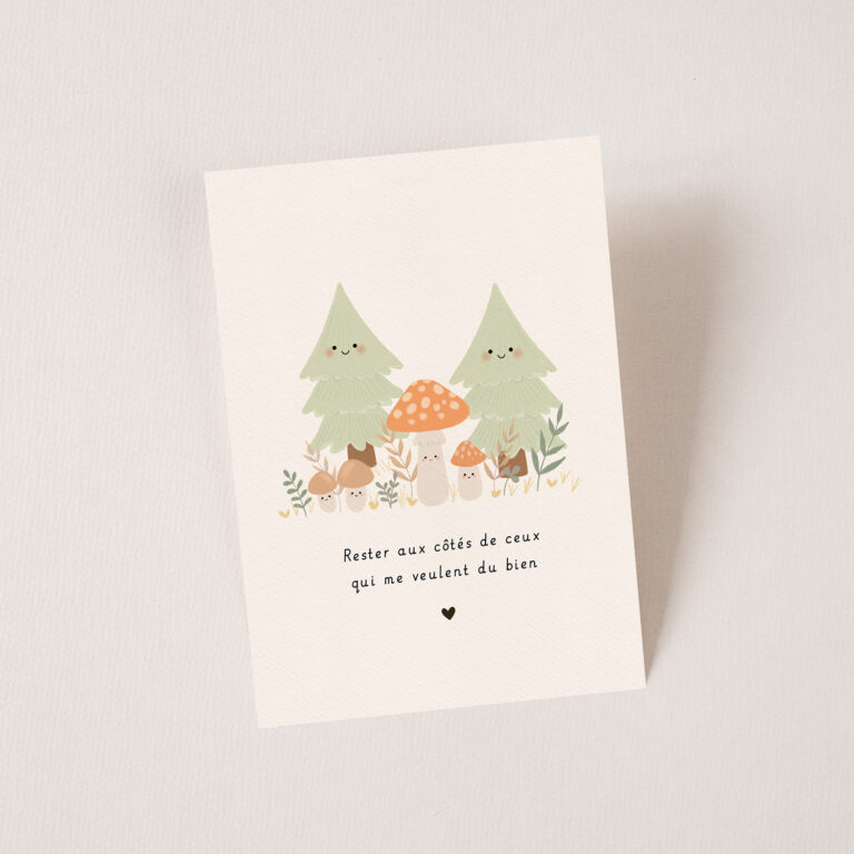 Carte mot doux Forêt