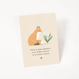Carte mot doux Renard