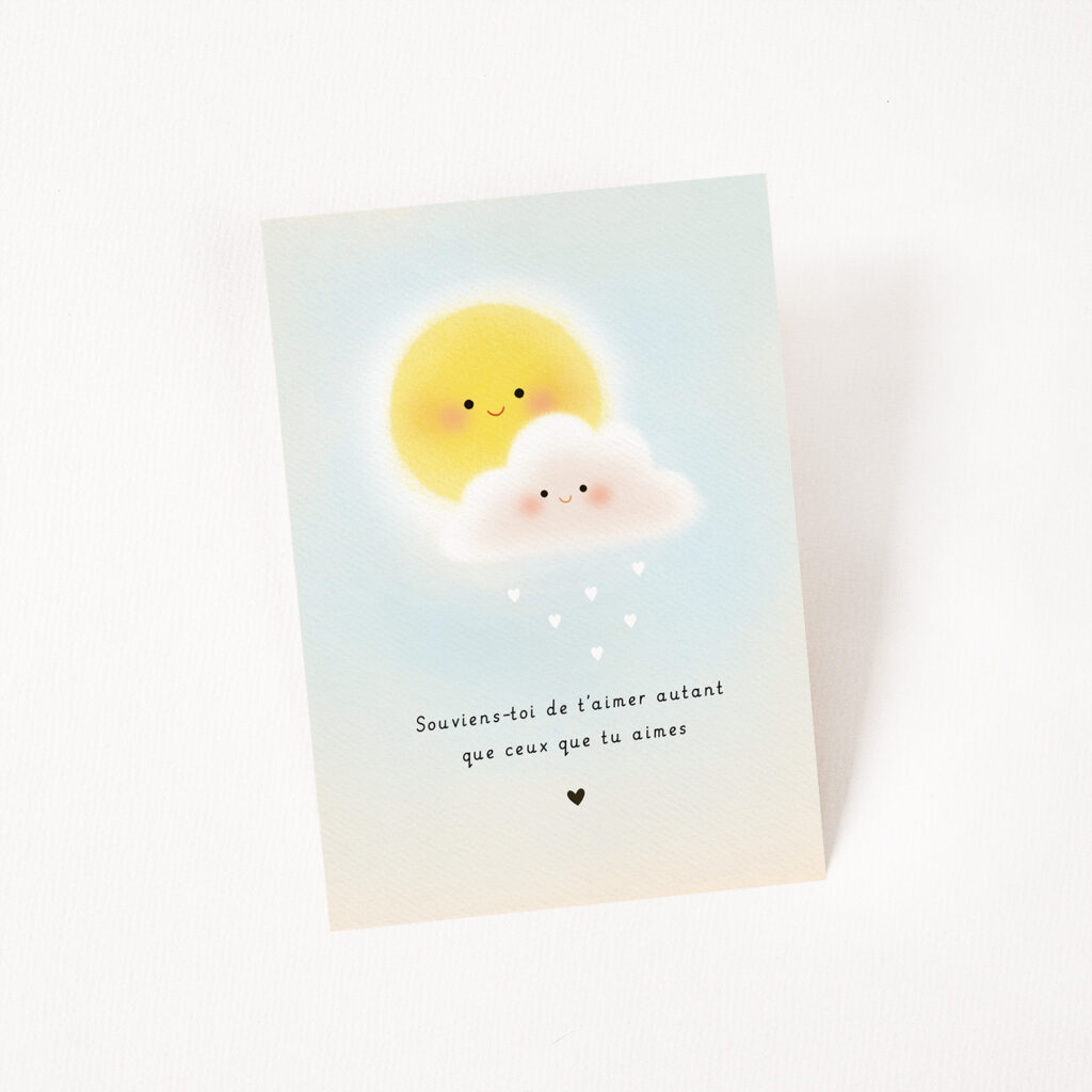 Carte mot doux Soleil