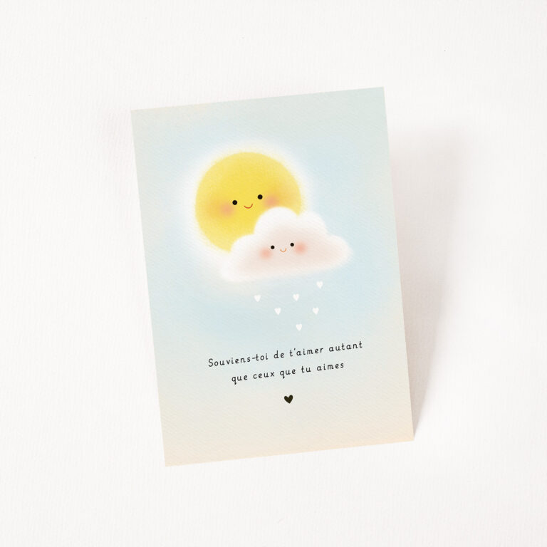 Carte mot doux Soleil